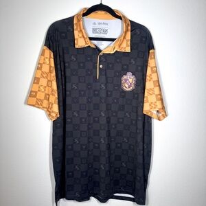 Harry Potter Hufflepuff “All Day” Polo Shirt 2XL Cosplay Dry-Fit Stretch